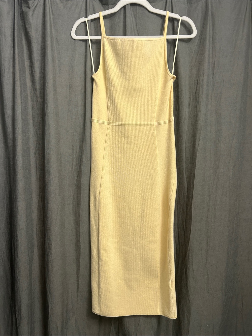 Express body contour midi dress butter yellow size small